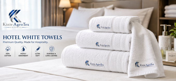kinie AgroTex hotel white bath towels