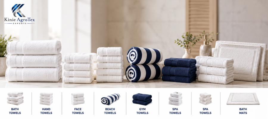 Hotel towel collection.